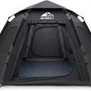 Hewolf Instant Tent for 4-6 Person Camping, Waterproof Easy Pop Up Tent Sets Up in 60 Seconds for Family Outdoor Hiking & Backpacking with Carry Bag(Blue-4)