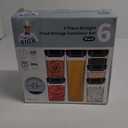 MR.SIGA 6 Piece Airtight Food Storage Container Set, BPA Free Kitchen Pantry Organization Canisters, One-handed Kitchen Storage Containers for Cereal, Spaghetti, Pasta, Black