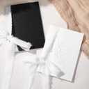 Honoson Embossed Wedding Vow Books with Embossed Letters Perfectly Sized Vow Books for Wedding Registry Gifts Ideas for Bride Groom Newly Engaged Couple with Ribbon (Fashion)