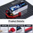 Zeee 3S LiPo Battery 2200mAh 11.1V 35C Soft Case Battery with T Connector for RC Airplane RC Quadcopter Helicopter Drone FPV (2 Pack)