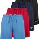 Reebok 4 Pack: Boys' Dry Fit Athletic Shorts - Kids Teens Youth Active Running Basketball Soccer Workout Short Size 6-18- Set 5, XL, (16-18)