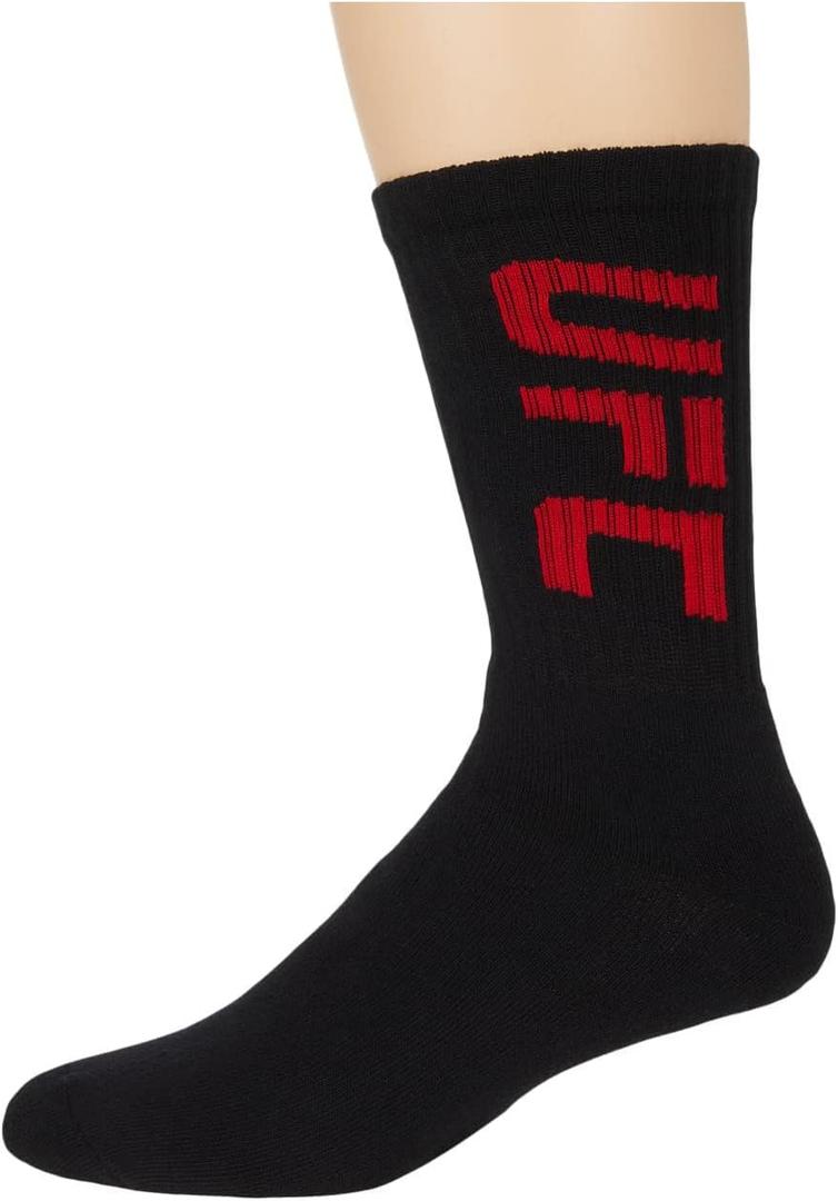 UFC Crew Socks Black/Red One Size