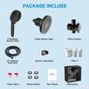 Shower Heads With Handheld Spray Combo,6" High Pressure Rain Shower Head with Filters,5" Handheld Filtered Shower Head,Black Dual Shower Head Set With 69" Stainless Steel Shower Hose