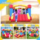 Causeair Inflatable Bounce House with GFCI Blower,12 ft L x 9 ft W,Basketball Hoop,Dart Ball Game,Durable PVC Coated Bounce Area,Jumping Bouncy Castle with Slide