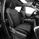 EKR Sienna Seat Covers for 2021 2022 2023 2024 2025 2026 Toyota Sienna LE, XLE,8 Seats,2nd Row 4/2/4 Split,Waterproof Seat Covers Full Set for Trucks - Three Row,Leather (Black/Gray)