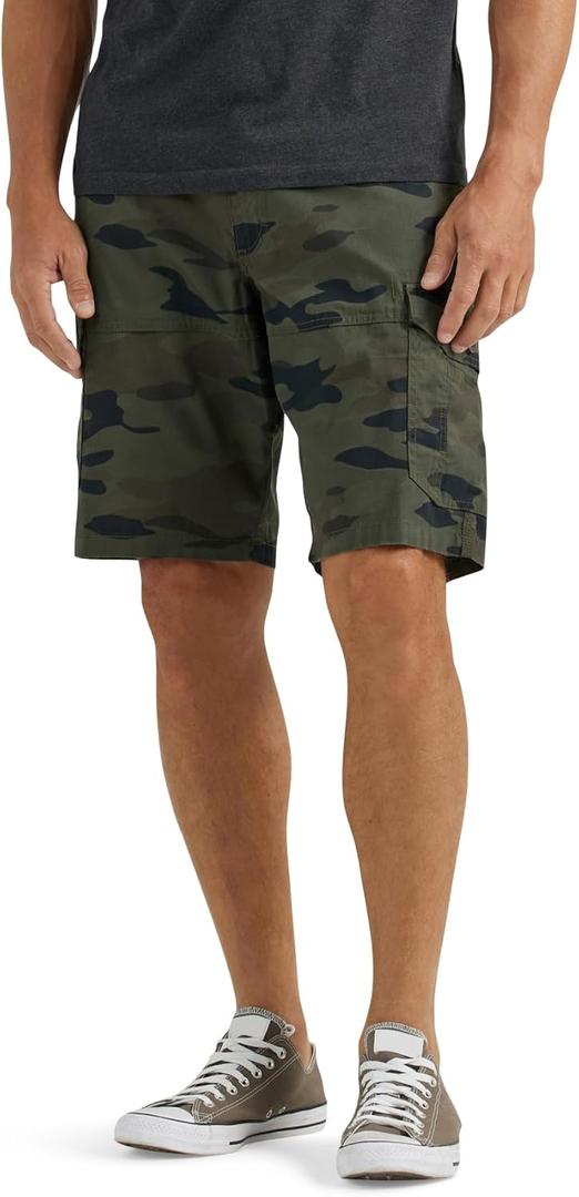 Lee Men's Extreme Motion Swope Cargo Short (40, Green Granite Camo)