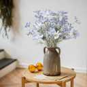 6PCS Daisy Flowers Artificial 24'' Blue Flowers Artificial Wildflowers Silk Flowers for Wedding Party Kitchens Home Decoration(Light Blue)