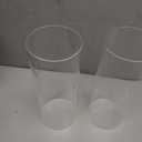 CYS EXCEL 2 PCS (H:10" D:4") Open Ended Glass Hurricane Candleholder Tube Shade | Open Flame Candle Chimney Tube Cover | Bottomless Cylinder