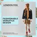 LONDON FOG girls Heavyweight Winter Puffer Coat With Sherpa Trim (Black)