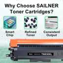TN830XL Compatible Toner Cartridge Replacement for Brother TN830XL TN-830XL TN-830 Toner Compatible with Brother DCP-L2640DW HL-L2405W HL-L2460DW HL-L2480DW MFC-L2820DW HL-L2400D Printer (2 Black)
