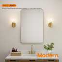 Vanity Lighting Fixture with White Frosted Glass, Gold Wall Lamp for Bathroom Mirror Bedroom, Living Room, Kitchen Cabinet, Washroom Porch T002GD-L1