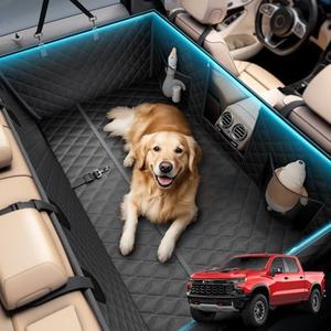 Wigoo Dog Truck Seat Cover for Back Seat, Dog Hammock with Hard Bottom Support (450lbs), Heavy Duty Waterproof Car Bed Extender for 2-4 Large Dogs, Backseat Protector for Truck/SUV, XL Size, Black Wigoo Dog Truck Seat Cover for Back Seat, Dog Hammock with Hard Bottom Support (450lbs), Heavy Duty Waterproof Car Bed Extender for 2-4 Large Dogs, Backseat Protector for Truck/SUV, XL Size, Black
