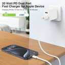 USB C Fast Charger for iPhone 15, 20W iPad Type C Rapid Charging Wall Charger Block for iPad Pro/Air/Mini, 6Ft Charing Cable Comptible with iPhone 15/14/13/12/11/X/XR/XS/8/7/6/5 Max Plus 1Pack White
