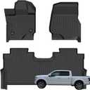 Floor Mats Custom Fit for Ford F-150 2015-2026&F-150 Lightning 2022-2025 | SuperCrew Cab,Rear with Under-Seat Storage,Not for Fold Flat|All Weather TPE Floor Liners 3PCS Heavy Duty