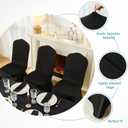VidaFete Classic Series 140GSM 30PCS Spandex Dining Chair Cover,Black