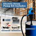 120 AC/12V DC Electric Drum Barrel Pump 55 Gallon Barrel Fuel Deliver Pumps