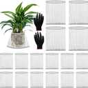 16 Pcs Root Guard Gopher Proof Stainless Wire Steel Baskets, 1 Gallon Broad Gophers Moles Voles Mesh Baskets Protect Plant Roots Tubers Trees Flowers Crops (16 Pcs 1 Gallon Broad)