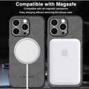 SU - iPhone 16 Pro Max Premium Gray Suede Magnetic Case - SU.Shield Slim & Protective Design, Compatible with MagSafe, Wireless Charging - Suede, Case for iPhone 16 Pro Max (6.9") (Dark Grey (Suede))