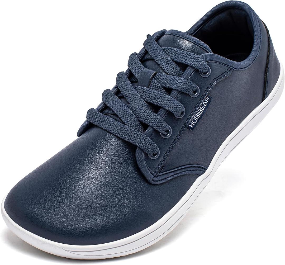 HOBIBEAR Unisex Wide Barefoot Shoes for Mens Womens Minimalist Zero Drop Shoes Sneakers (Blue,12 Women/11 Men)