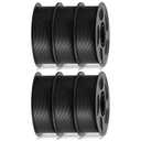 ANYCUBIC High Speed 3D Printer Filament 1.75mm Bundle, Rapid PLA Filament with High Prints Quality, Dimensional Accuracy +/- 0.02mm, 1KG Reusable Spool, 6 Pack Pearl Black