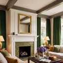 NICETOWN Blackout Christmas Olive Green Velvet Curtains for Bedroom, Rod Pocket & Back Tab Room Darkening Heavyweight Window Treatments Thermal Drapes Luxury for Living Room, 2 Panels, W52 x L84
