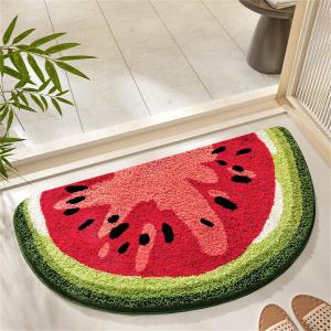 Ankah Fruit Bath Mats Cute Bathroom Rugs, Particularly Absorbent, Very Soft, and Dry Fast that Fits for Kid's Room, Bathroom or Other Room, 17.7" x 31.5", Watermelon