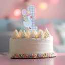Silly Goose 1st Birthday Cake Tooper - Duck Cake Topper - Pink Silly Goose First Birthday Decorations,Goose Number 1 Cake Topper,Funny Duck Birthday Party Supplies