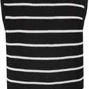 SOLY HUX Women's Sleeveless Striped Sweater Vest V Neck Tie Bow Crochet Knit Tank Tops Casual Loose Cardigan (XS)