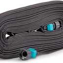 Gilmour 25' Black Flat Weeper Soaker Hose for Garden Beds, Drip Irrigation Outdoor Hose, Flexible Garden Hose for Vegetable Gardens, Flower Beds, Lawns, and Orchards
