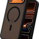 FLOLAB Surtect Tri-Fusion Magnetic for iPhone 17 Pro Max Case Protective Slim Design Magsafe Compatible Military Grade - Full Black Matte Translucent