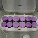 Conair Hot Rollers for Long, Medium & Short Hair, 12 Ceramic Flocked 1-Inch and 1-Inch Heated Hair Rollers with Clips, Hot Curlers for Women, Volume & Curls