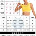 RUNNING GIRL Sports Bras for Women High Support,Seamless Ribbed Longline High Neck Sports Bra Racerback Padded Crop Top Yoga (XL)