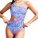 TUONROAD Girls One Piece Swimsuits Adjustable Strap Swimwear with Bra Bathing Suit for Girl 7-14Y