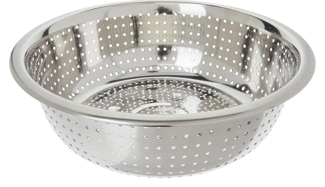 Winco Chinese Colander with 2.5 mm Holes, 11-Inch, Stainless Steel, Medium