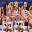 Wesnoy 20 Pcs Basketball Snack Bags Basketball Party Favor with Handles Reusable Sport Themed Treat Bags for Candy Birthday Party Supplies 8 x 8 x 3.15''