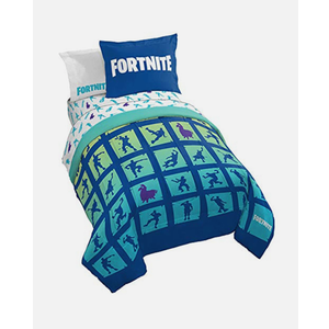 Fortnite Boogie Bomb 7 Pcs Full Microfiber Bedding Sheet Set with Sham for Kids