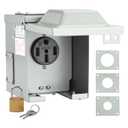 RVMATE RV/EV 50 Amp 125/250 Volt Power Outlet Box, Waterproof Lockable Enclosed Power Panel, 14-50R Receptacle, for RV Camper Travel Trailer Electric Car, ETL Listed (Grey)