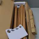 Wood Curtain Rods for Windows 2 Pack, TONIAL 1 Inch Adjustable Heavy Duty Drapery Rods 32-58 Inch with Wood Grain Leaf Pattern Finials, Boho Curtain Rod for Living Room, Bedroom, Indoor, Outdoor