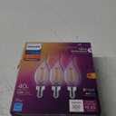 40W BA11 E12 Base 3-Pack Ultra Definition Soft White (2700K) 300 Lumen (3.5W = 40W) Dimmable Frosted Flicker-Free Candelabra Light Bulbs