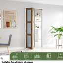FREDBECK Bifold Door for 36x80 Opening (Double 18x80),Glass Interior Doors
