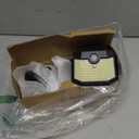 HMCITY 120 LED Outdoor Solar Lights with Motion Sensor and 3 Lighting Modes, IP65 Waterproof Wide Solar Wall Lights Ideal for Garden Patio Yard (Front Button 6Packs, Black Shell-Daylight White)