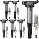 UF487 Ignition Coil & 6619 Double Iridium Spark Plug For TOYOTA Camry Avalon Highlander RAV4 Sienna Venza/Lexus IS350 ES300h NX300h ES350 RX350 RX450h/Scion tC Replaces#C1601 90919-02255 90919-A2002