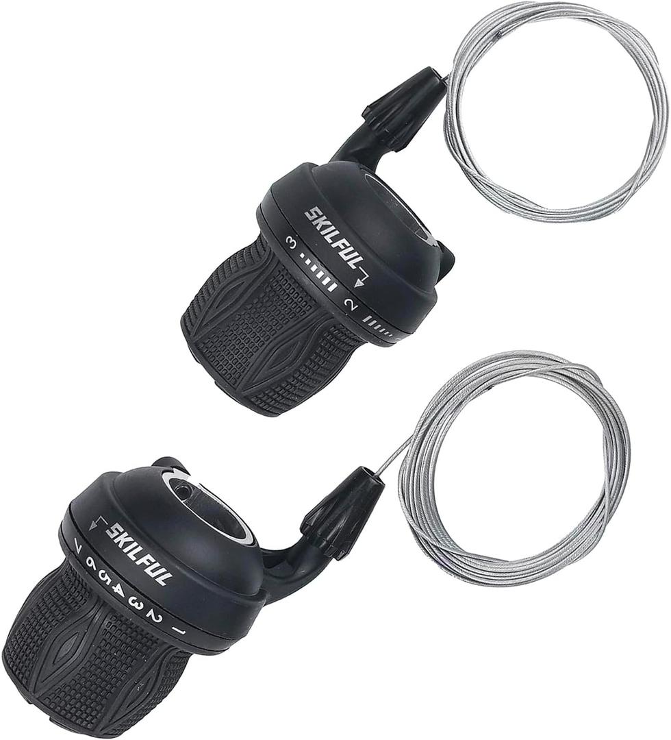 THALOUS Bicycle Twist Shifter Lever 3x7 3x6 Speed Revoshift Lever 21 18 Speed Twist Grip Gear for MTB Mountain Bike 1 Pair