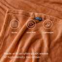 Bedsure GentleSoft Twin XL Fleece Blanket Dorm Bedding - Lightweight Soft Cozy Blankets for Bed, Sofa, Couch, Travel, Camping, Dark Orange, 66"x90"