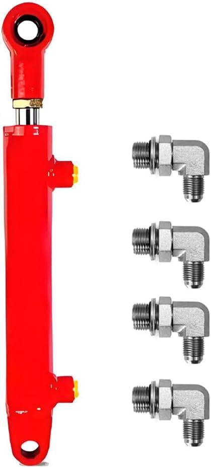1.5x18 Hydraulic Cylinder 2 Ton Double Acting Welded Hydraulic Cylinder 1.5" Bore x 18" Stroke with 3/8" JIC 37(9/16"-18 Thread) Hydraulic End Connectors Maximum Thrust Force 4410lbs