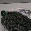 Flexi Hose with 8 Function Nozzle, 50FT - Lightweight Expandable Garden Hose, No-Kink Flexibility, 3/4 Inch Solid Brass Fittings and Double Latex Core - Black and Green