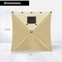 MASTERCANOPY Wind Screen Side Panel with Window for 10x10 Escape Screen Shelter Canopy Tent - Weatherproof, UV Resistant Sun Shade Attachment Accessory (Beige, 1 Pack)