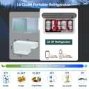 Alpicool MG15 Mini Portable Freezer, 12 Volt Car Refrigerator, 16 Quart Fast Cooling, with 12/24V DC and 100-240V AC for Outdoor, Camping, RV, Truck