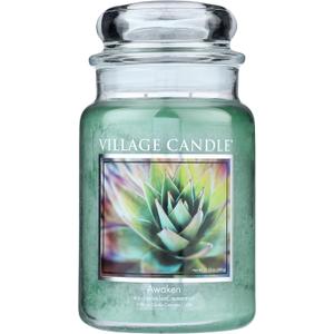 Village Candle Awaken Large Apothecary Jar Candle, 21.25 Oz, Traditions Collection, Green