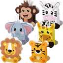 TaoBary 24 Pieces Safari Jungle Goodie Bag Party Favor Bags with Handles for Kids Birthday Safari Themed Party Supplies (Dimensional Style)